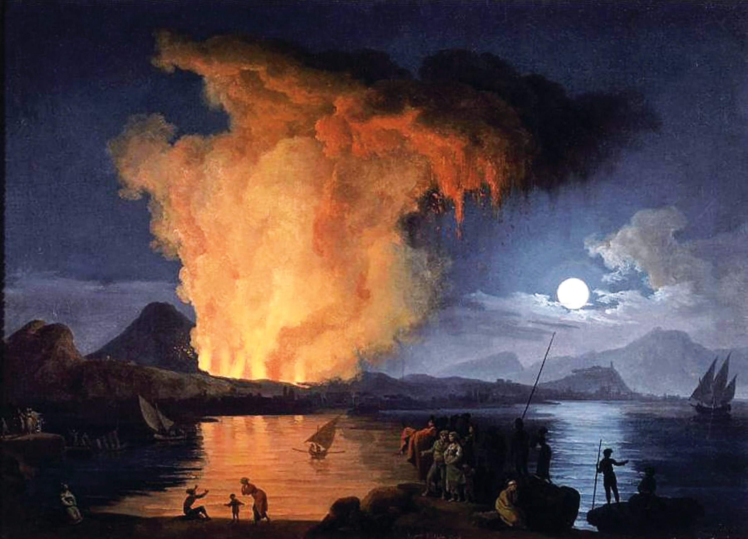 mount vesuvius eruption painting