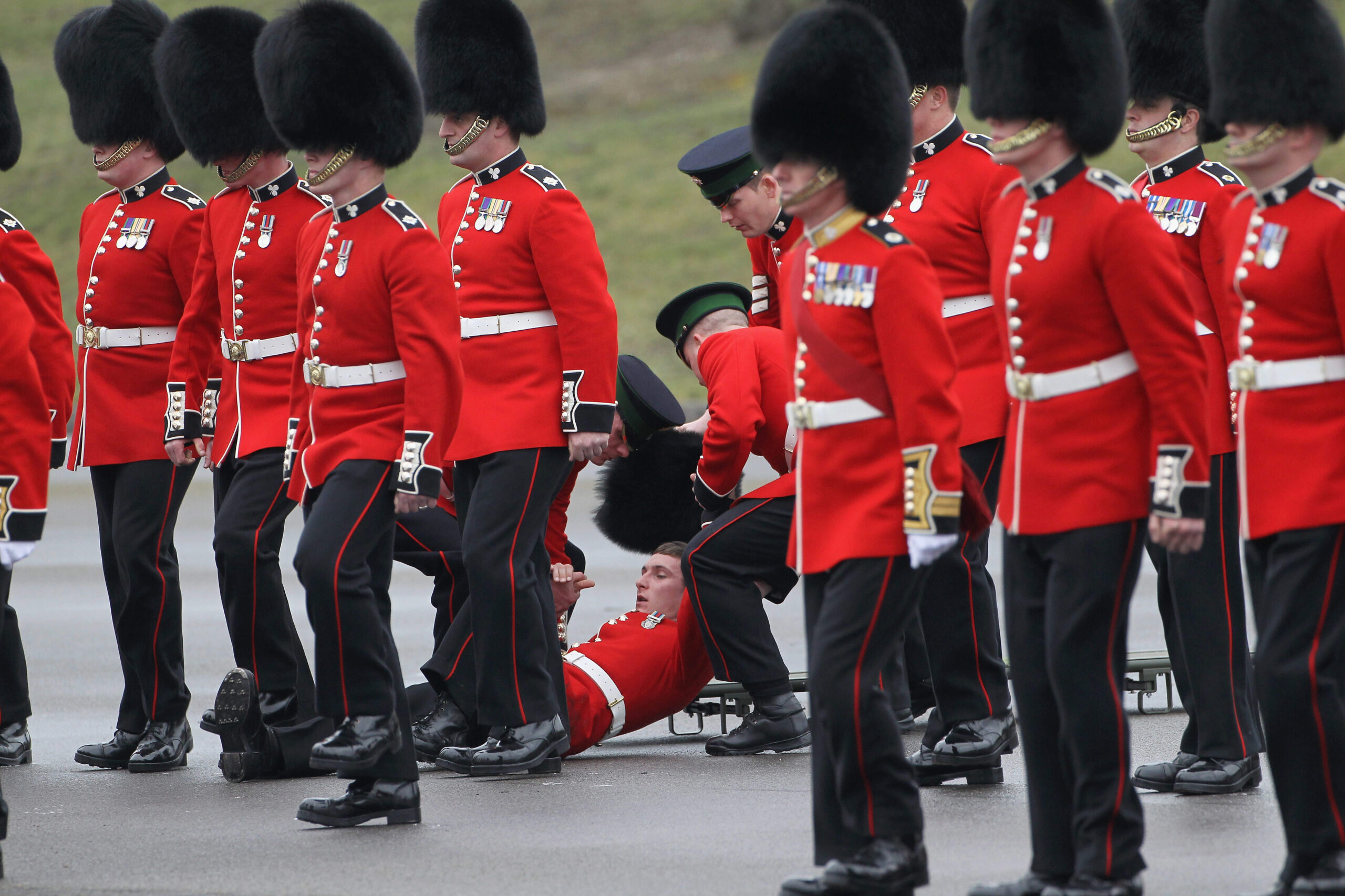 I thought the man had only passed out until he mentioned the severe stomach pain