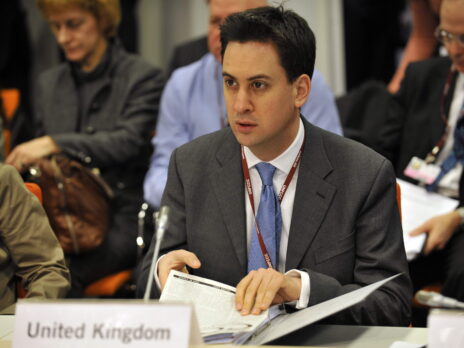 Miliband is under pressure to back the government's climate change plan