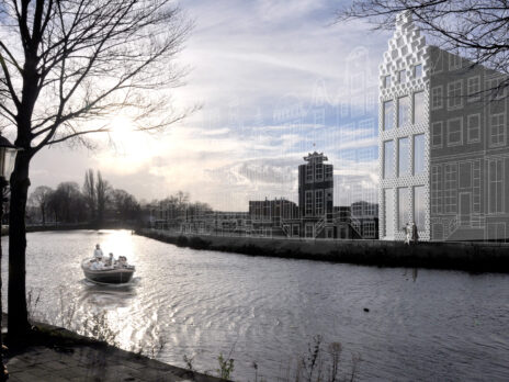 A 3D printer is building a canalhouse in Amsterdam