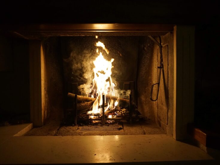 The only caveat to having a roaring coal fire is that you have to buy the Telegraph