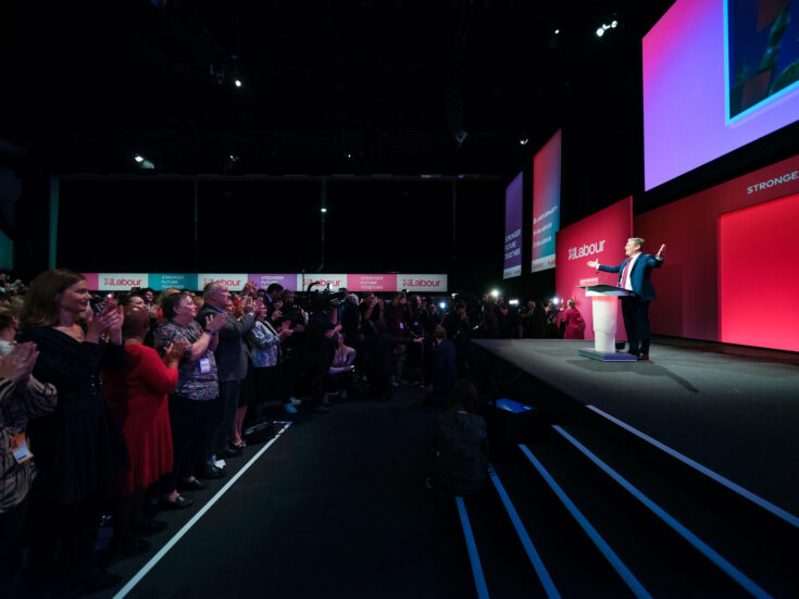 Keir Starmer’s speech in numbers: how did it compare to previous leaders’?