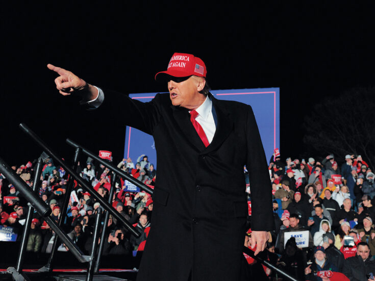 Rage and conspiracy on Trump’s trail