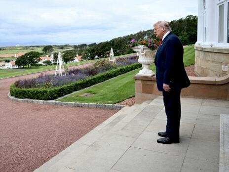 Trump visits his vassal state