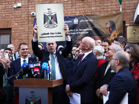 The UK recognises a Palestinian state