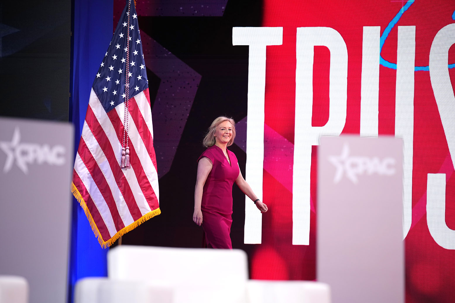 Trailing Liz Truss on the Maga speaking circuit