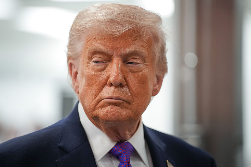 US President Donald Trump takes part in a tour of a Thermo Fisher science facility on March 11, 2026 in Reading, Ohio.