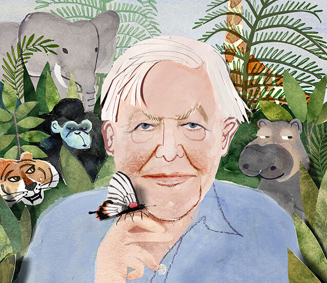 Photo of David Attenborough’s natural habitats