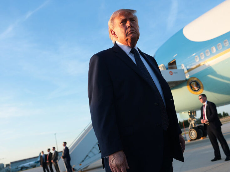 Photo of Trump’s glittering climbdown in Versailles